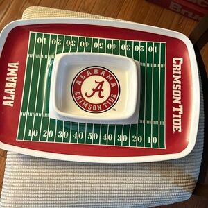 University of Alabama NCAA melamine chip and dip bowl.